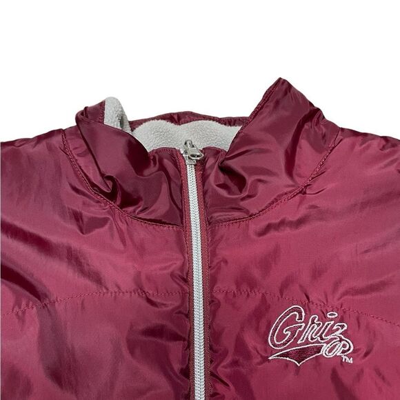 UNIVERSITY OF MONTANA GRIZZLIES Jacket Maroon Size Large - Picture 4 of 13